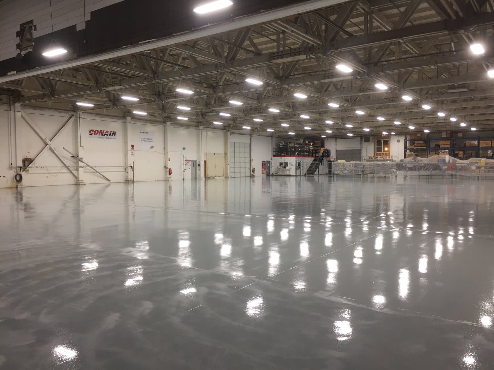 Industrial Epoxy Floor with Crack Repair